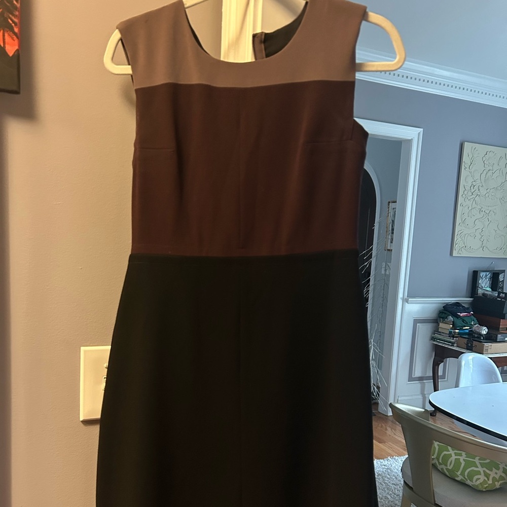 Diane Von Furstenberg purple and black color block dress size 4